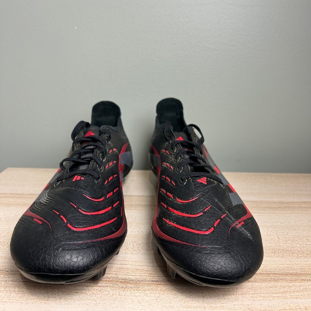 Adidas Predator FG Soccer Shoes Black Red Men’s Size 10 Firm Ground Football - Picture 2 of 8